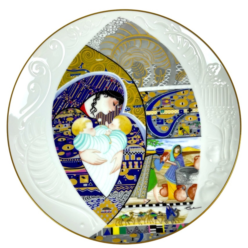 Knowles plate - Rebekah, Jacob and Esau